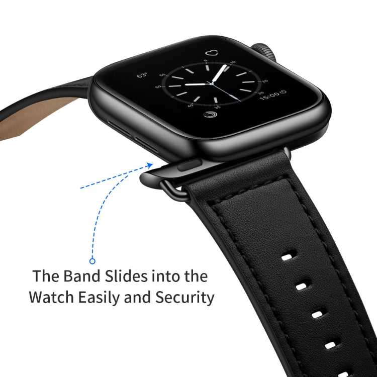Cinturino in vera pelle per Apple Watch Series, 7 45mm / 6&SE&5&4 44mm / 3&2&1 42mm, 7 41mm / 6&SE&5&4 40mm / 3&2&1 38mm