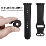 Cinturino in vera pelle per Apple Watch Series, 7 45mm / 6&SE&5&4 44mm / 3&2&1 42mm, 7 41mm / 6&SE&5&4 40mm / 3&2&1 38mm