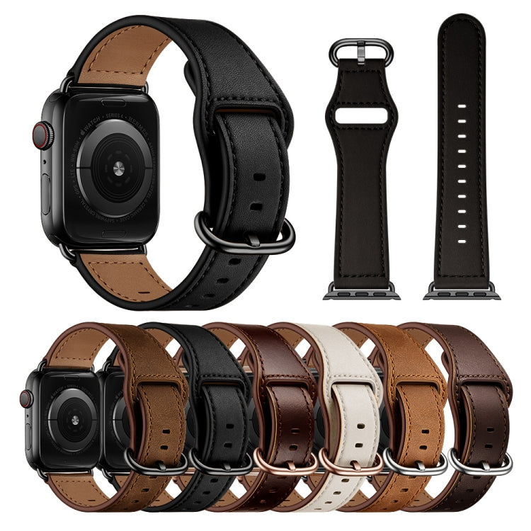 Cinturino in vera pelle per Apple Watch Series, 7 45mm / 6&SE&5&4 44mm / 3&2&1 42mm, 7 41mm / 6&SE&5&4 40mm / 3&2&1 38mm
