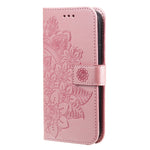 Custodia in pelle goffrata con fiori a 7 petali per Xiaomi Redmi K40S e Note 11T