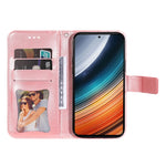 Custodia in pelle goffrata con fiori a 7 petali per Xiaomi Redmi K40S e Note 11T