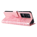 Custodia in pelle goffrata con fiori a 7 petali per Xiaomi Redmi K40S e Note 11T