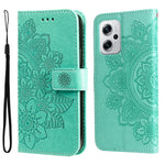 Custodia in pelle goffrata con fiori a 7 petali per Xiaomi Redmi K40S e Note 11T