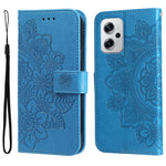 Custodia in pelle goffrata con fiori a 7 petali per Xiaomi Redmi K40S e Note 11T