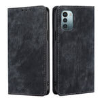 Custodia in pelle magnetica con spazzola antifurto per Nokia G21/G11