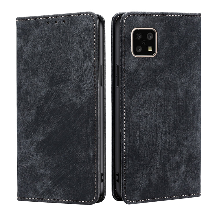 Custodia in pelle magnetica con blocco RFID per Sharp Aquos Sense 4