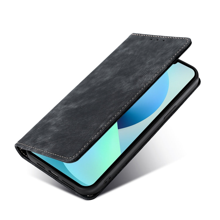 Custodia in pelle magnetica con blocco RFID per Sharp Aquos Sense 4