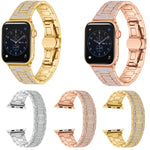 Cinturino in metallo con diamanti per Apple Watch