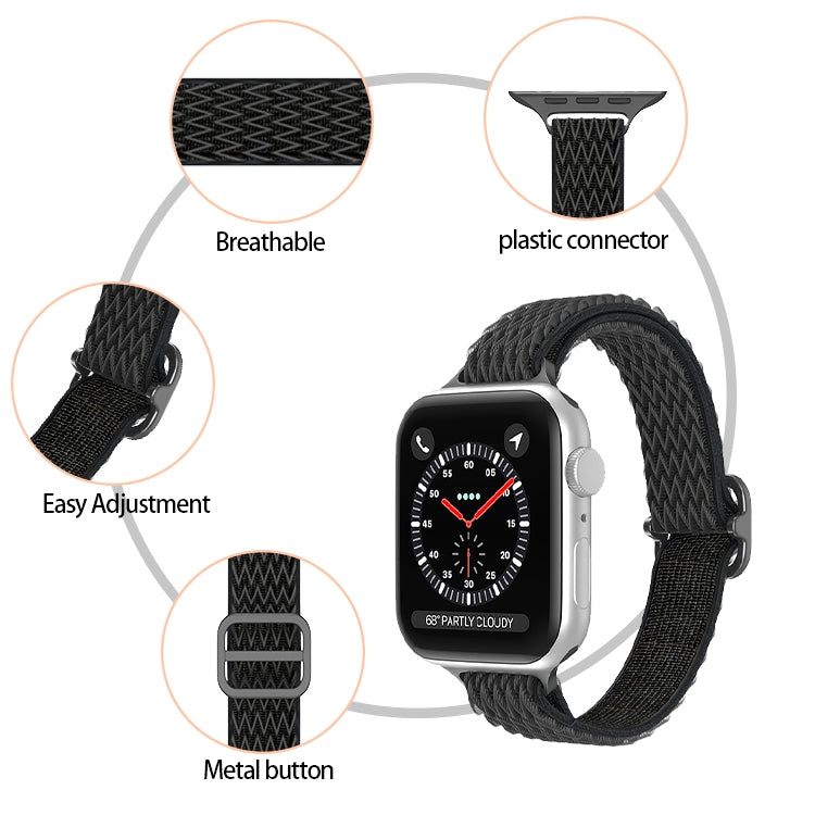 Cinturino in nylon regolabile per Apple Watch 38-45mm