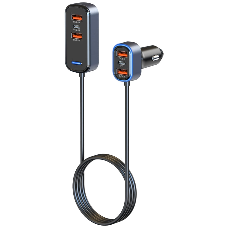 Caricatore auto 65,5W 6 porte PD QC3.0 SC05