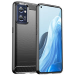 Custodia TPU fibra di carbonio con trama spazzolata per OPPO Find X5 Lite e