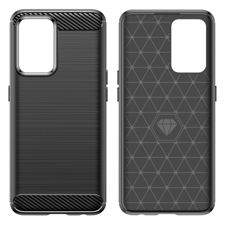 Custodia TPU fibra di carbonio con trama spazzolata per OPPO Find X5 Lite e