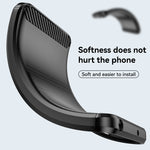 Custodia TPU fibra di carbonio con trama spazzolata per OPPO Find X5 Lite e