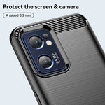 Custodia TPU fibra di carbonio con trama spazzolata per OPPO Find X5 Lite e