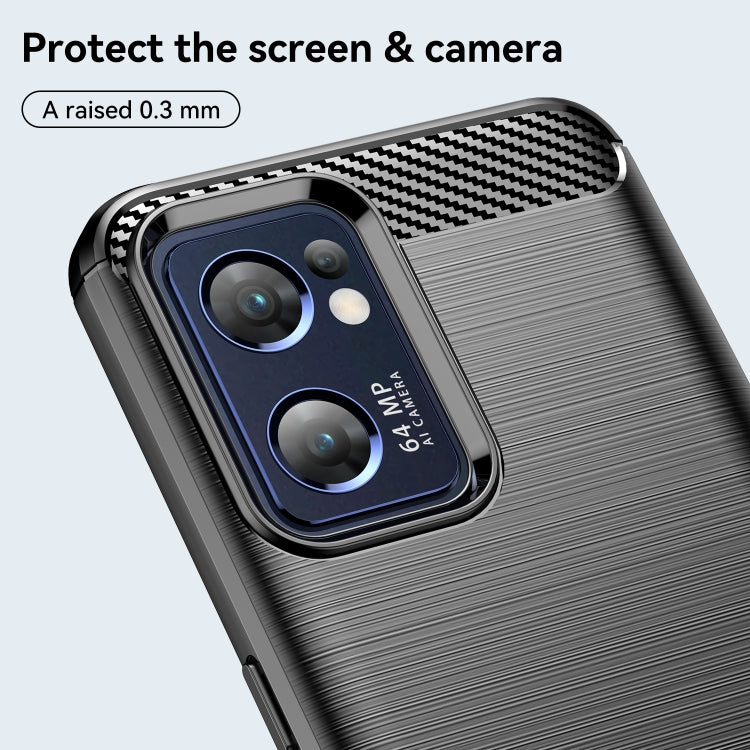 Custodia TPU fibra di carbonio con trama spazzolata per OPPO Find X5 Lite e