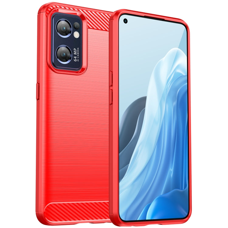 Custodia TPU fibra di carbonio con trama spazzolata per OPPO Find X5 Lite e