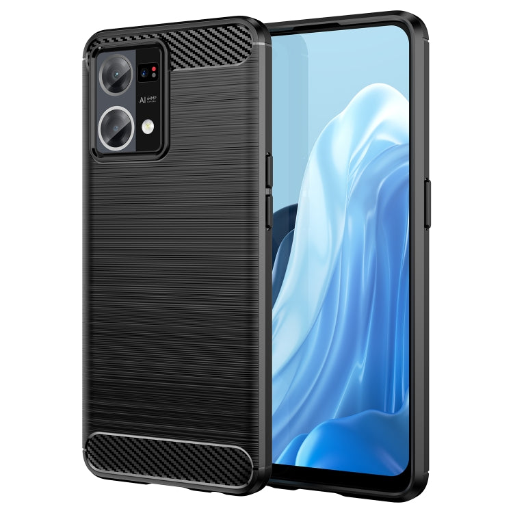 Custodia TPU fibra di carbonio con trama spazzolata per OPPO Find X5 Lite e