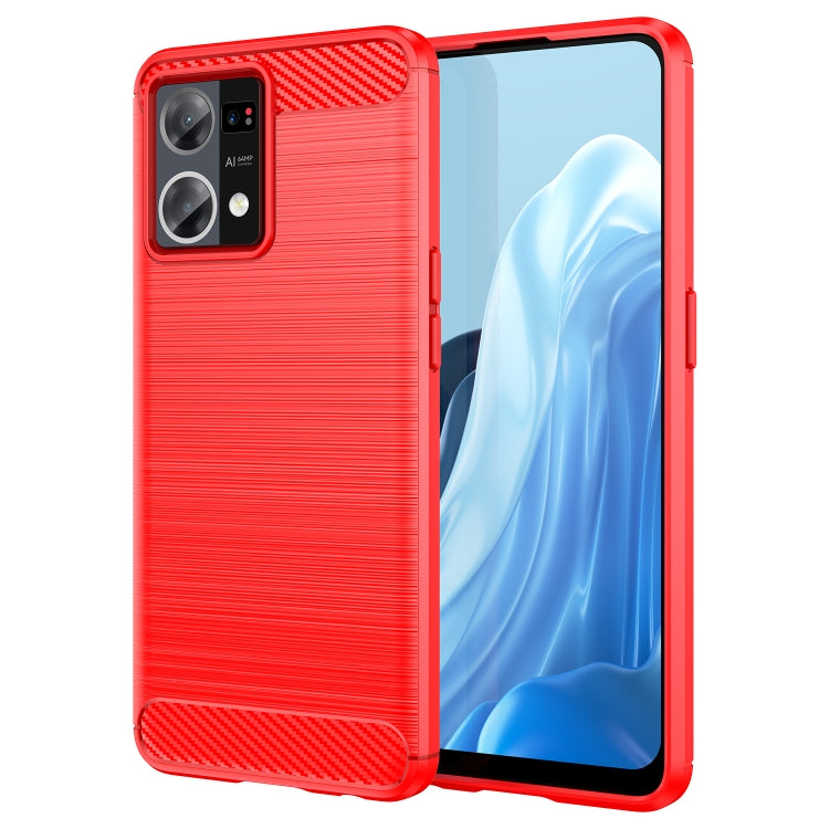 Custodia TPU fibra di carbonio con trama spazzolata per OPPO Find X5 Lite e