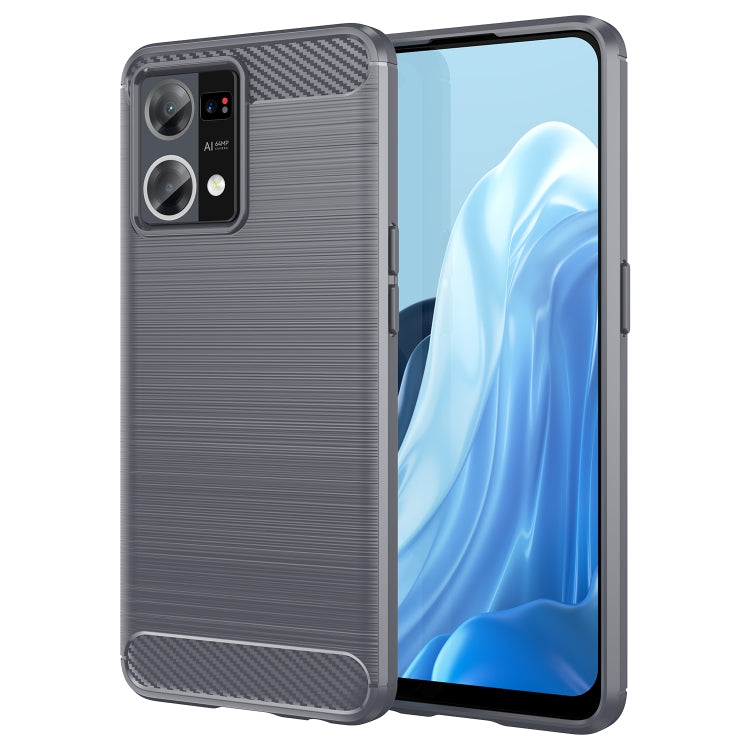 Custodia TPU fibra di carbonio con trama spazzolata per OPPO Find X5 Lite e