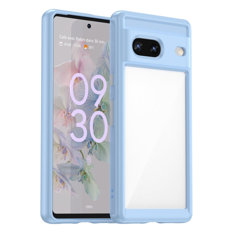Custodia per telefono in acrilico TPU serie colorata per Google Pixel 7 5G e