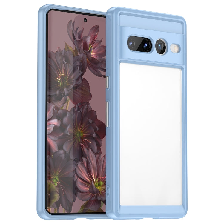 Custodia per telefono in acrilico TPU serie colorata per Google Pixel 7 5G e