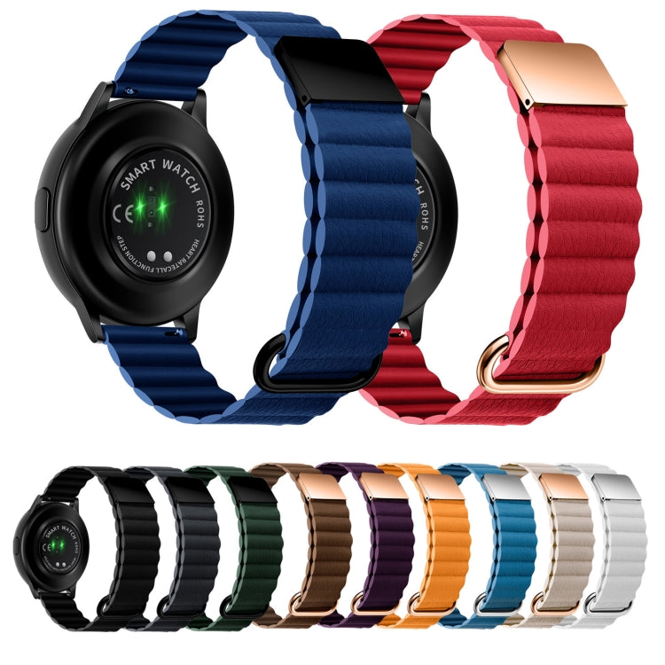 Cinturino in pelle con fibbia magnetica 22mm per Galaxy Watch