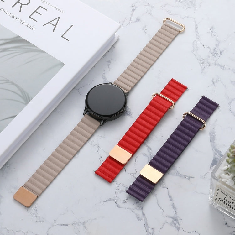 Cinturino in pelle con fibbia magnetica 22mm per Galaxy Watch