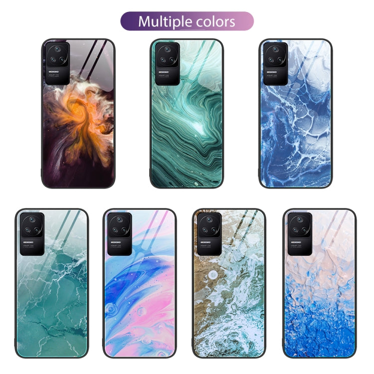 Custodia protettiva in vetro con motivo marmo per Xiaomi Redmi K50 Pro, K50 e