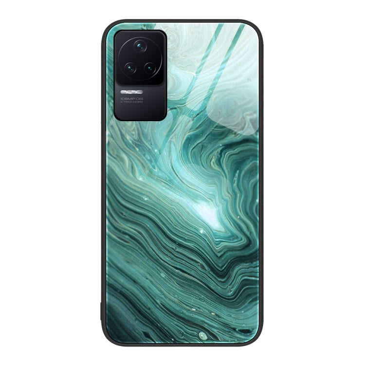 Custodia protettiva in vetro con motivo marmo per Xiaomi Redmi K50 Pro, K50 e