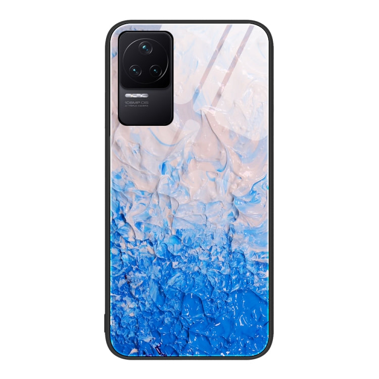 Custodia protettiva in vetro con motivo marmo per Xiaomi Redmi K50 Pro, K50 e