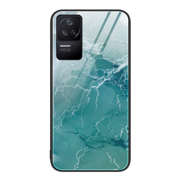 Custodia protettiva in vetro con motivo marmo per Xiaomi Redmi K50 Pro, K50 e