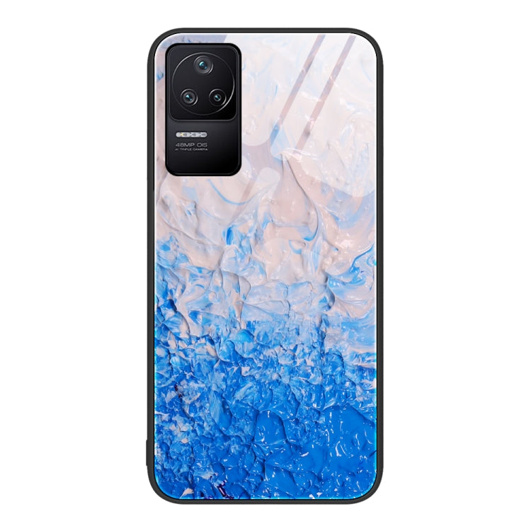 Custodia protettiva in vetro con motivo marmo per Xiaomi Redmi K50 Pro, K50 e