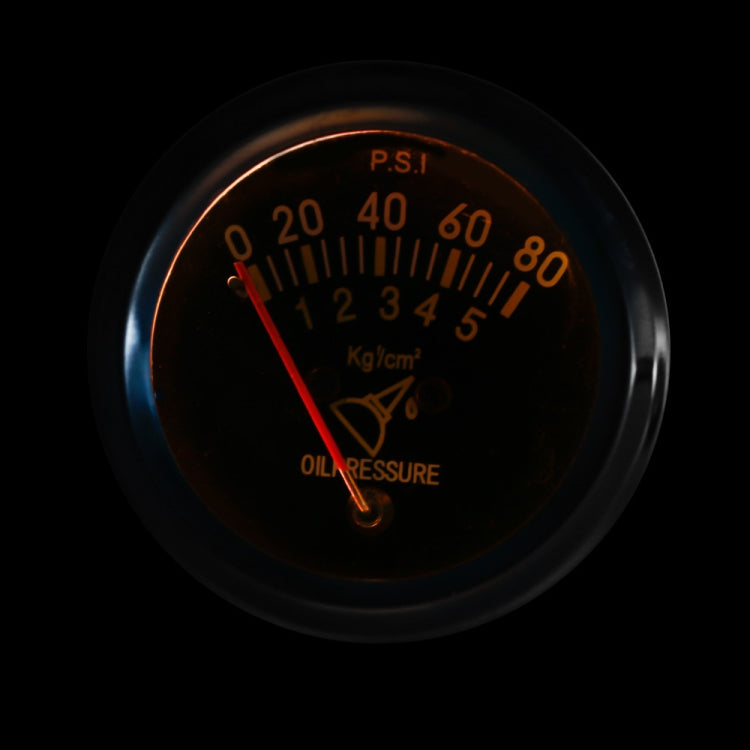 Manometro meccanico pressione olio 52 mm 12V per auto