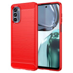 Custodia TPU in fibra di carbonio con trama spazzolata per Motorola Moto G62 5G