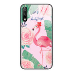 Custodia per telefono in vetro verniciato colorato per Honor 9X