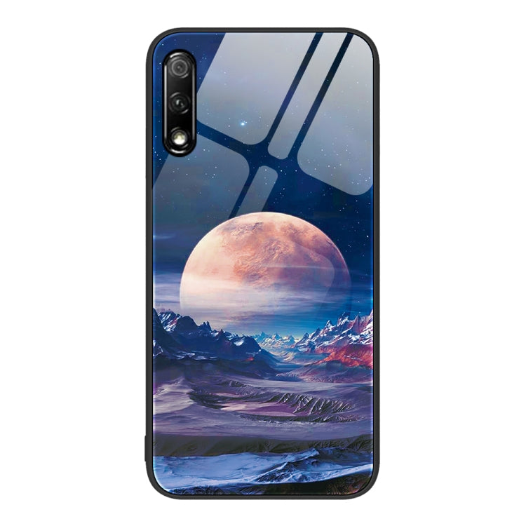 Custodia per telefono in vetro verniciato colorato per Honor 9X
