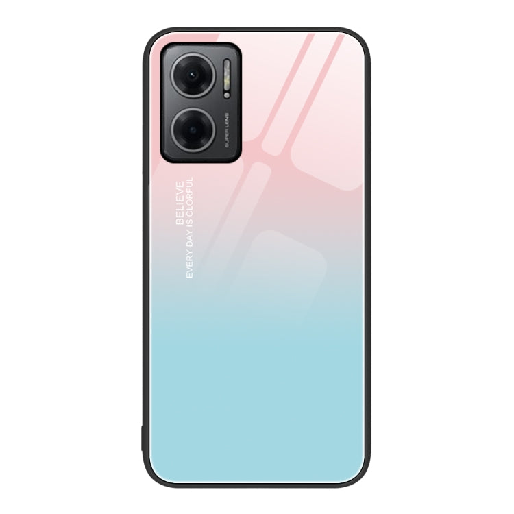 Custodia per telefono in vetro verniciato colorato per Xiaomi Redmi Note 11E