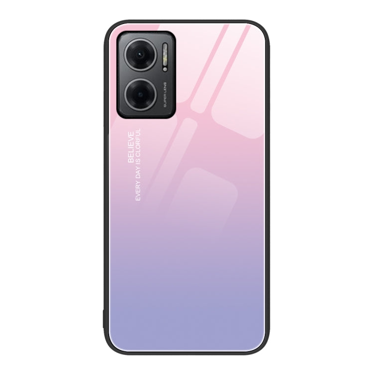 Custodia per telefono in vetro verniciato colorato per Xiaomi Redmi Note 11E