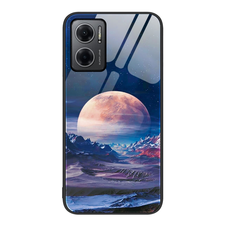 Custodia per telefono in vetro verniciato colorato per Xiaomi Redmi Note 11E
