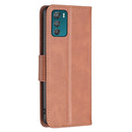 Custodia in pelle con trama di pelle di agnello per Motorola Moto G42 4G