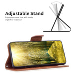 Custodia in pelle con trama di pelle di agnello per Motorola Moto G42 4G