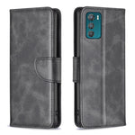 Custodia in pelle con trama di pelle di agnello per Motorola Moto G42 4G
