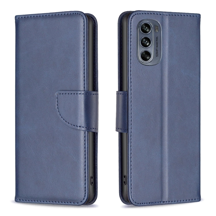 Custodia in pelle con trama di pelle di agnello per Motorola Moto G42 4G