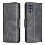 Custodia in pelle con trama di pelle di agnello per Motorola Moto G42 4G