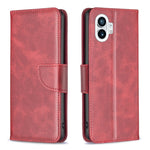 Custodia in pelle con trama di pelle di agnello per Motorola Moto G42 4G