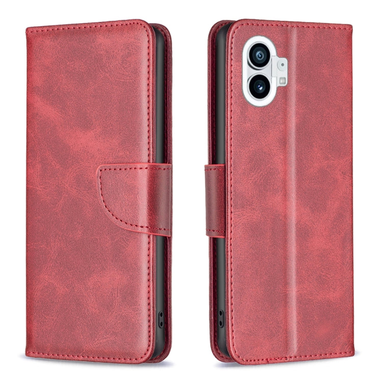 Custodia in pelle con trama di pelle di agnello per Motorola Moto G42 4G