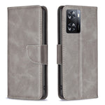 Custodia in pelle con trama di pelle di agnello per Motorola Moto G42 4G