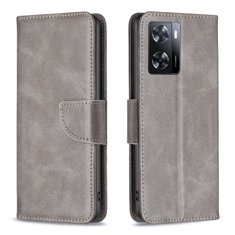 Custodia in pelle con trama di pelle di agnello per Motorola Moto G42 4G