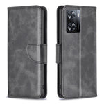 Custodia in pelle con trama di pelle di agnello per Motorola Moto G42 4G