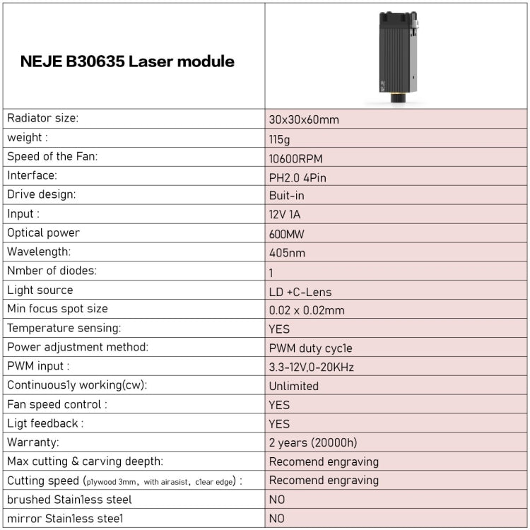 Incisore laser NEJE MASTER 3 3500 B30635 600mW